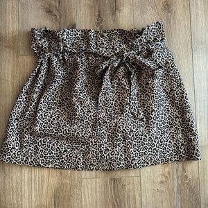 American Eagle Outfitters Brown Cream Mini Bubble Skirt